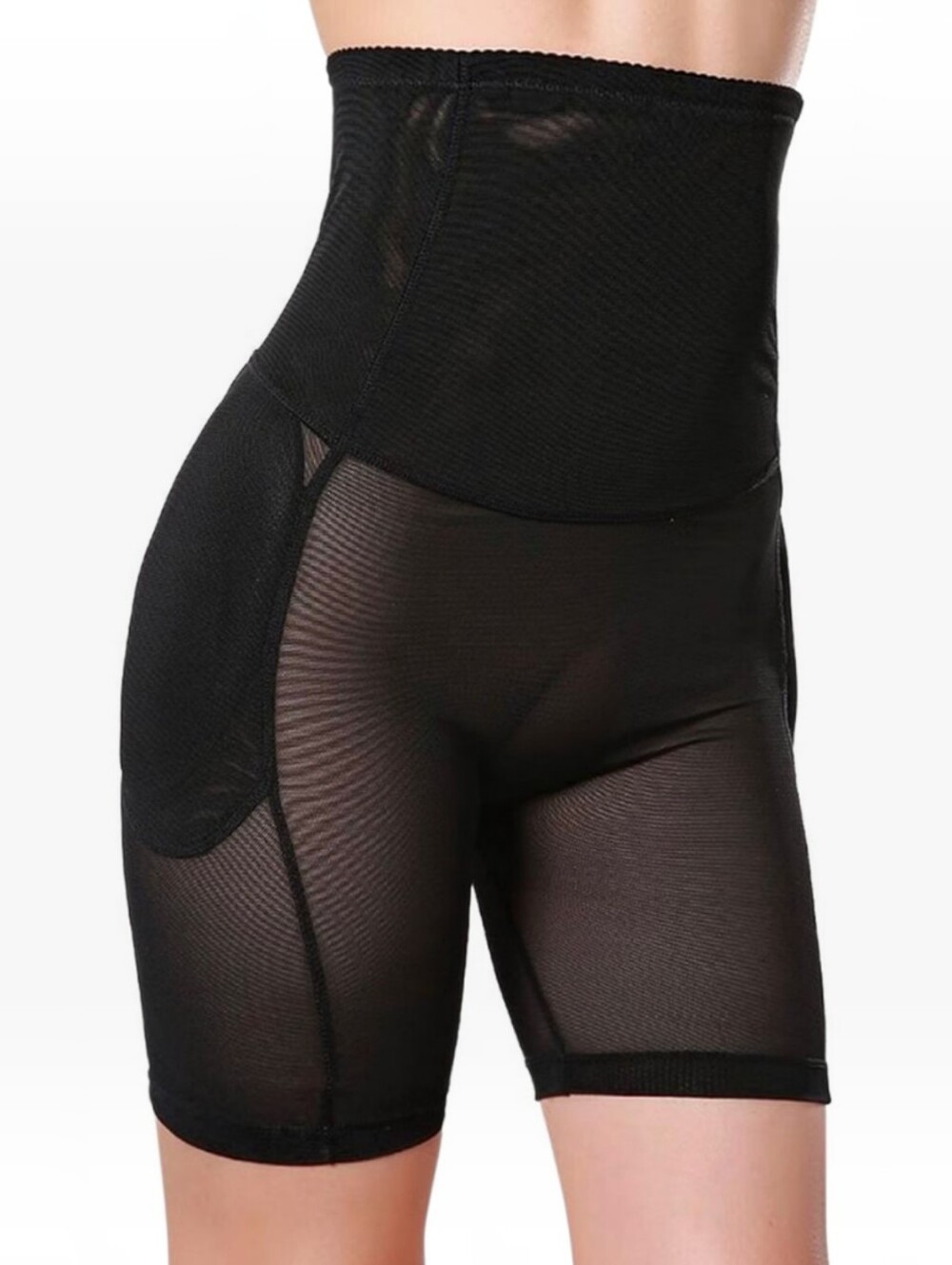 Shymay Butt Lifter Shapewear Mesh Padded Hip Butt Enhancer Body Shaper Shorts L
